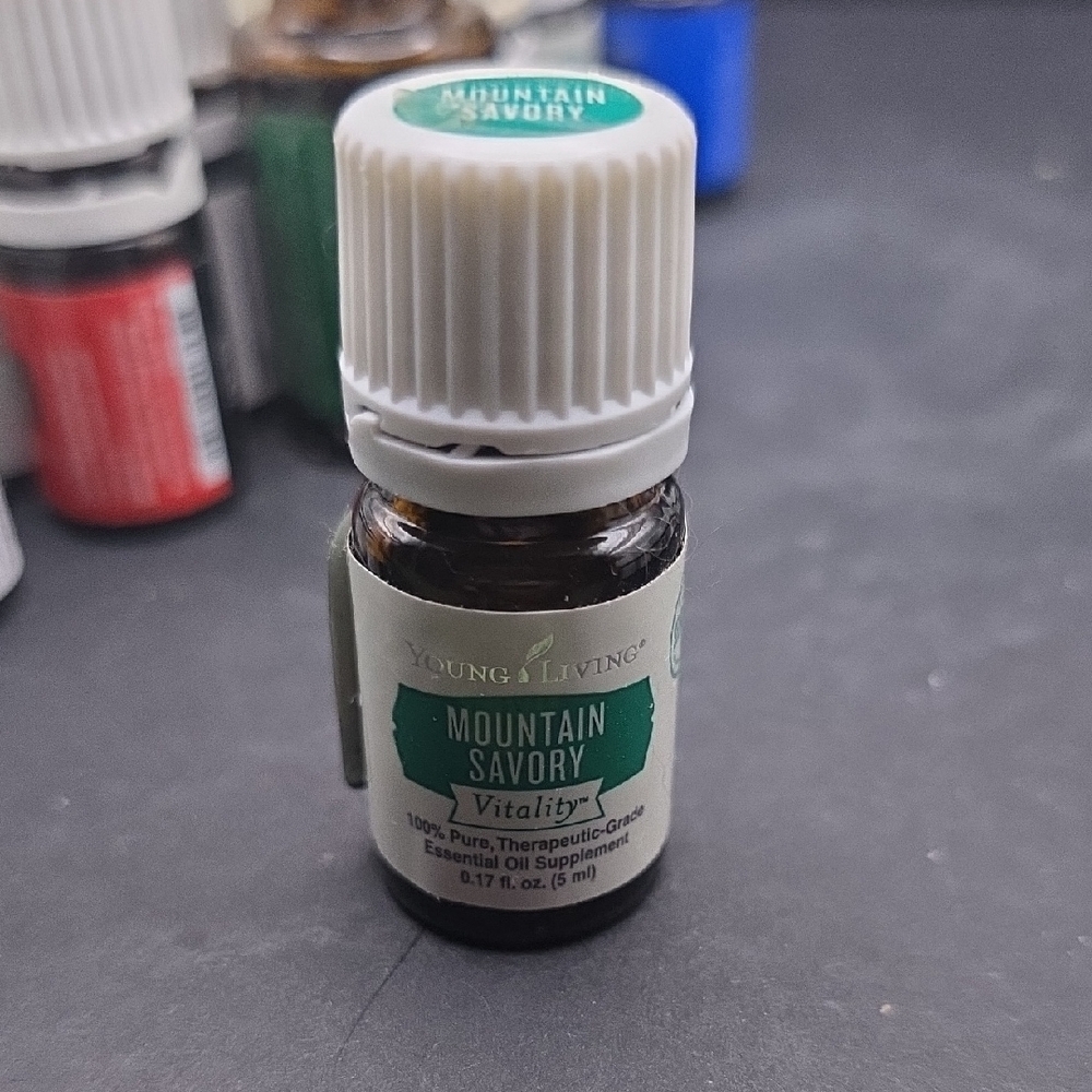 Young Living Mountain Savory Vitality Oil with Green Label